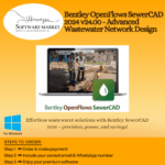 Bentley OpenFlows SewerCAD software interface for wastewater network modeling