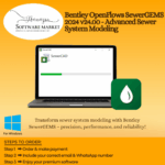 Bentley OpenFlows SewerGEMS interface for sewer modeling and optimization tasks