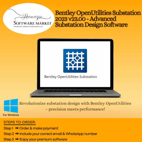 Bentley OpenUtilities Substation 2025 software box for electrical substation design