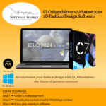CLO Standalone software interface showcasing 3D fashion design tools and realistic garment simulation