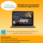 CSI SAFE software interface for concrete foundation design with advanced modeling and analysis features.