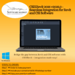CSiXRevit plugin interface showing data exchange between Revit and CSI structural software