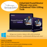 CyberLink PowerDirector Ultimate interface showcasing 360˚ and 4K video editing tools