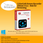 CyberLink Screen Recorder Deluxe interface with streaming and recording tools