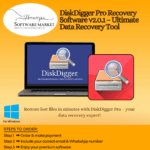 DiskDigger Pro Recovery Software box for retrieving deleted files from storage devices