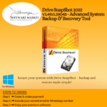 Drive SnapShot interface showing backup options and system image creation tools