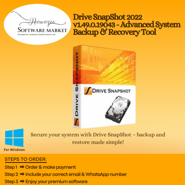 Drive SnapShot interface showing backup options and system image creation tools