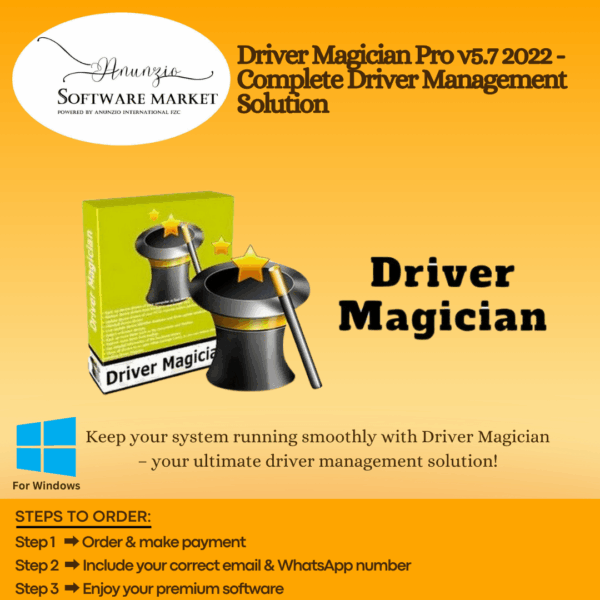 Driver Magician Pro dashboard showing driver backup, restore, and update tools for Windows