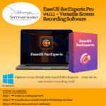 EaseUS RecExperts Pro interface showcasing screen recording and annotation features