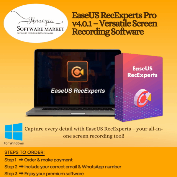EaseUS RecExperts Pro interface showcasing screen recording and annotation features