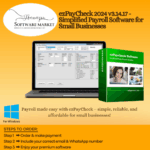ezPayCheck 2025 payroll software box for small business tax and paycheck management