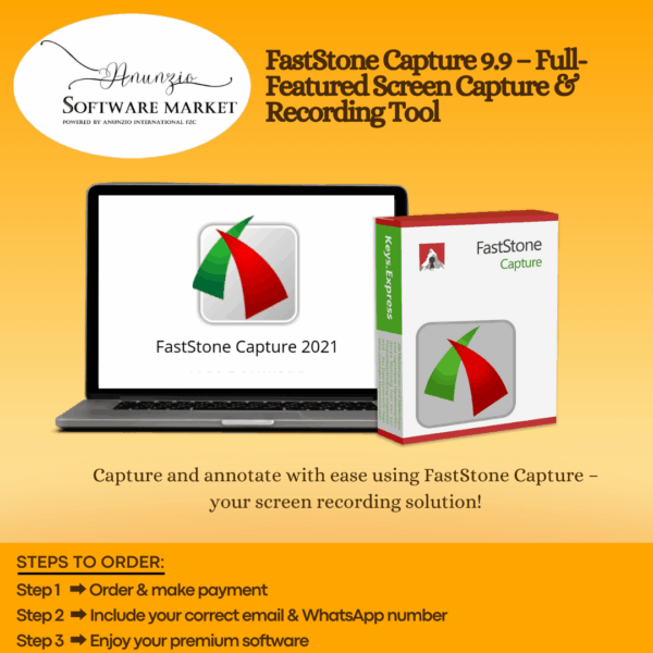FastStone Capture interface showing screen recording and annotation tools