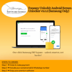 Foneazy Unlockit interface showing Samsung FRP bypass and screen unlock options