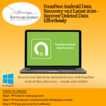 FonePaw Android Data Recovery interface showing data recovery process from Android device