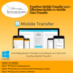 FonePaw Mobile Transfer interface for one-click data transfer between iPhone and Android devices