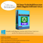 FX Draw Tools MultiDocs interface for drawing math diagrams and geometric shapes