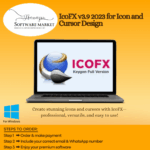 IcoFX software interface showing tools for creating and editing icons and cursors