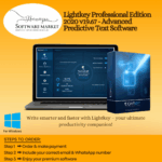Lightkey Professional Edition interface showing predictive text suggestions in Microsoft Word