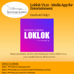 Loklok media app interface showcasing entertainment options