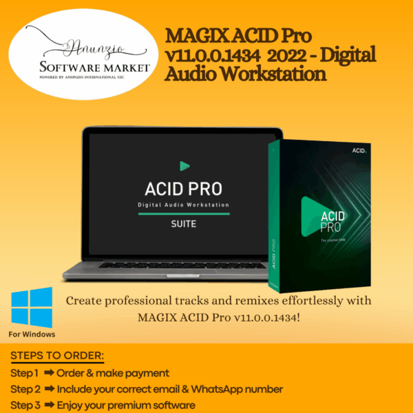 MAGIX ACID Pro interface for professional digital audio production and loop editing