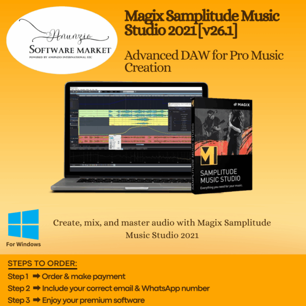 Magix Samplitude Music Studio software interface for professional music production and editing