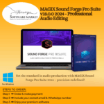 MAGIX Sound Forge Pro Suite audio editing software interface with mastering tools