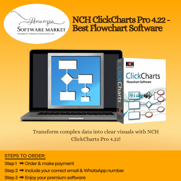 NCH ClickCharts Pro flowchart software for creating diagrams and mind maps