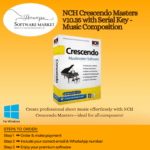 NCH Crescendo Masters interface showing sheet music composition and notation tools