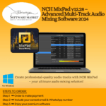 NCH MixPad v12.28 software interface for professional audio mixing and recording