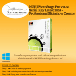 NCH PhotoStage Pro software interface for slideshow creation