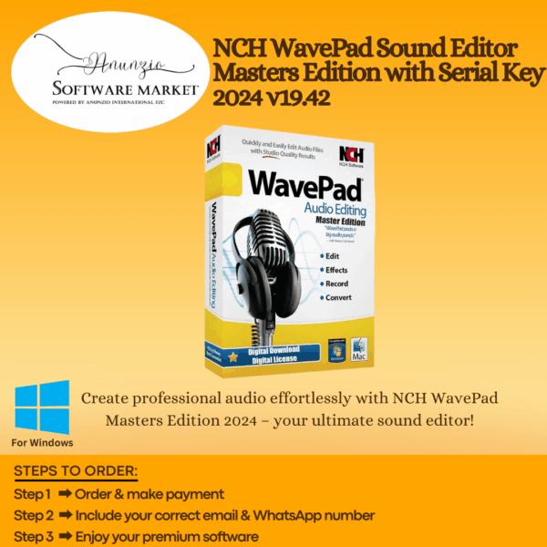 NCH WavePad Sound Editor interface showing advanced audio editing features