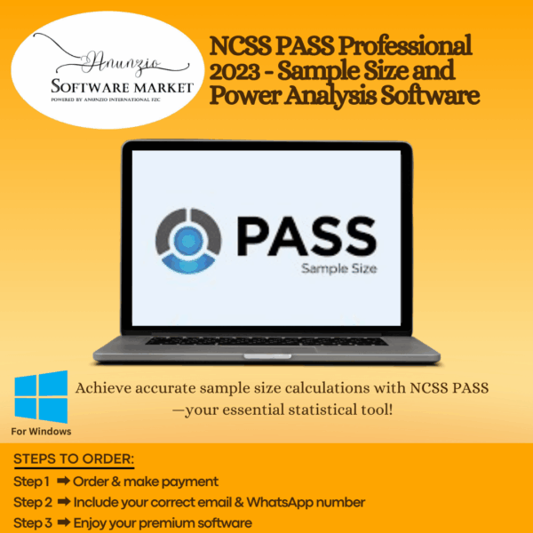 NCSS PASS Professional dashboard showing sample size calculation and power analysis tools