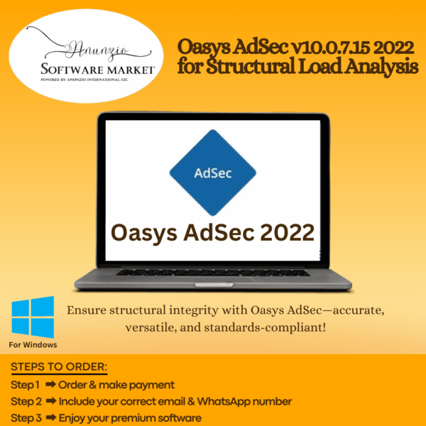 Oasys AdSec interface showing load analysis of reinforced concrete and steel sections