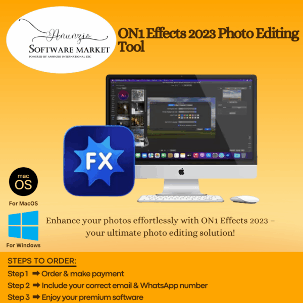ON1 Effects software interface with editing tools and photo filters