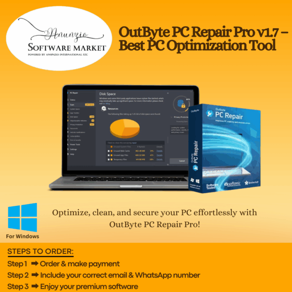 OutByte PC Repair Pro interface showing system optimization and repair features