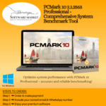 PCMark 10 interface displaying performance benchmark results on a desktop
