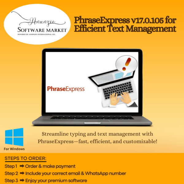 PhraseExpress dashboard showing snippet manager and text expansion features for productivity