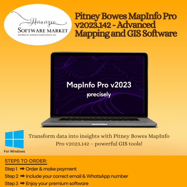 Pitney Bowes MapInfo Pro interface showing GIS mapping and analysis tools