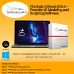 Pixologic ZBrush software interface showcasing advanced 3D modeling and sculpting tools