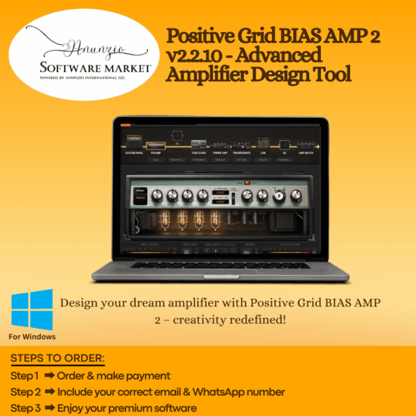Positive Grid BIAS AMP 2 interface with custom amp design controls