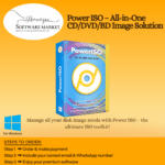 Power ISO software interface for managing CD, DVD, and Blu-ray image files