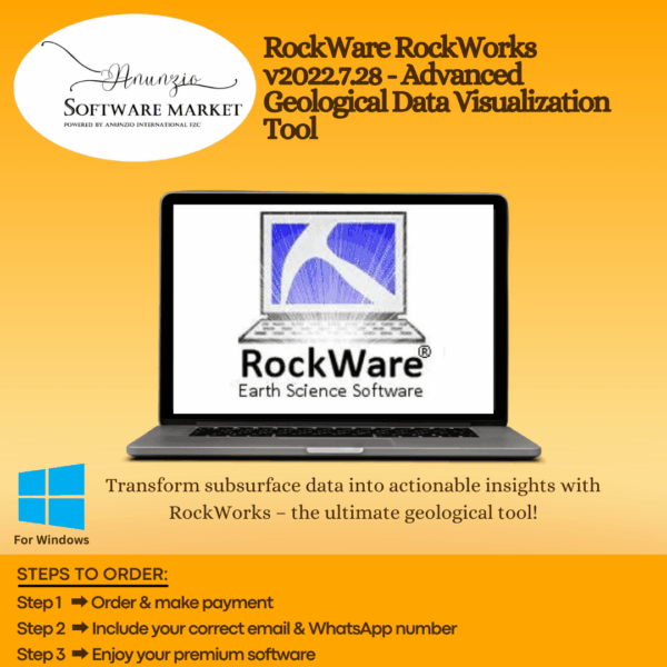 RockWare RockWorks interface displaying 3D geological modeling and cross-section tools
