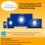 Secure Freedome VPN dashboard showing safe browsing and IP protection features