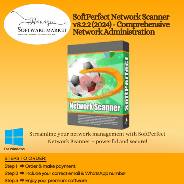 SoftPerfect Network Scanner interface showing IP scan results and remote monitoring features