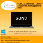 SUNO AI Premium interface for AI-powered music creation and songwriting