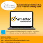 Symantec Endpoint Protection dashboard showing antivirus, firewall, and spyware protection features