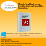 Thunderhead Engineering PyroSim interface showing advanced fire simulation and smoke behavior analysis