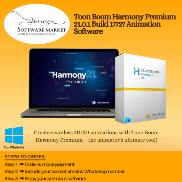 Toon Boom Harmony Premium software interface showcasing 2D and 3D animation tools