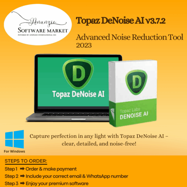 Topaz DeNoise AI software interface showcasing noise reduction for clearer images