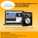 WinX DVD Ripper Platinum interface showcasing DVD ripping and conversion features